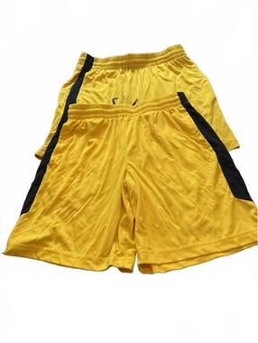 Tek Gear Boys Yellow Athletic Shorts L Husky - Lot of 2